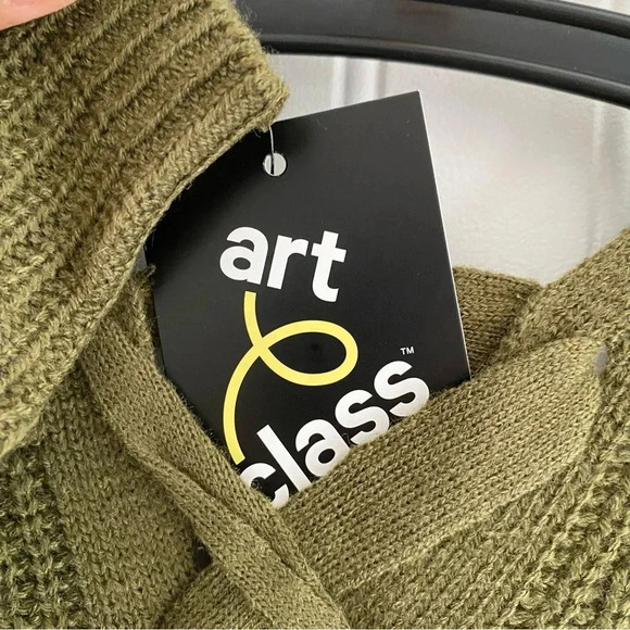 Art Class Olive Cross Back Detailed Cardigan S (6/6X) NWT - Picture 5 of 5